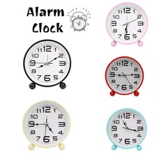 Alarm Clock Non Ticking Analog Display Bedside Office Study Table Desk Clock