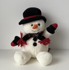 Vintage Tesco Chilly & Friends 1998 Festive Snowman Plush Soft Toy 7” Retired