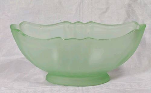 Green frosted glass flower - frosted,