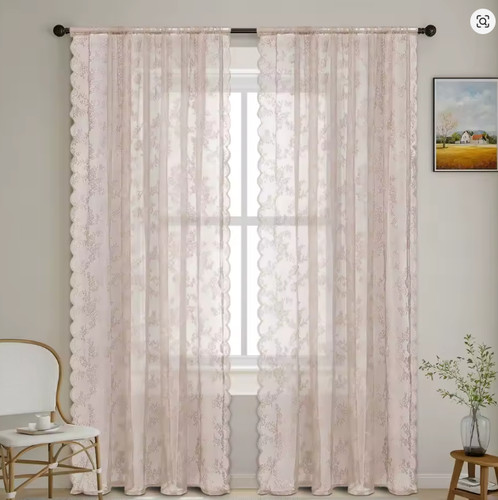 1pc lace sheer curtains - 1pc,