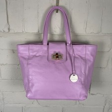 Sienna De Luca Underarm Shoulder Bag Handbag Lilac Tote Medium Leather Clasp