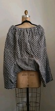 RARE! Early Magnolia Pearl | Vintage Denim/Twill Polkadot Pants | Blue & Ivory