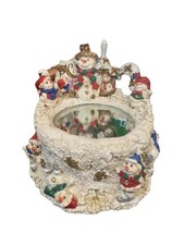 Music box with snowman, Christmas decoration, with mirror