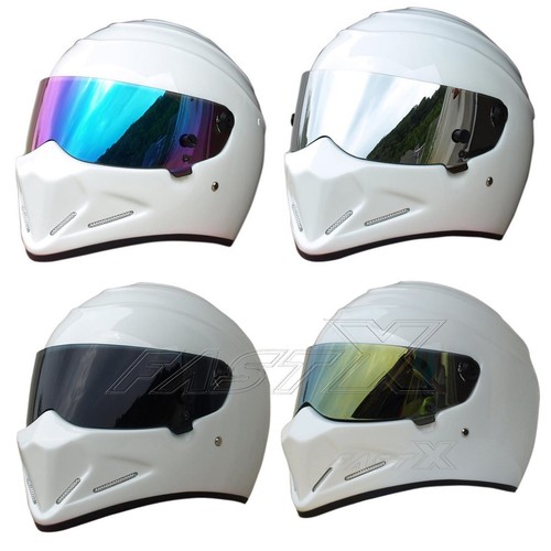 White racing motorcycle helmet - motorcycle,