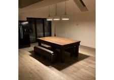 New Florence Diner Dark Walnut Slate Pool Dining Table | 6ft or 7ft | Made in UK