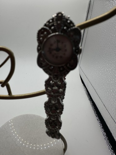 Marcasite silver tone quartz - marcasite,