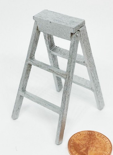 Dolls house small step ladder - house,