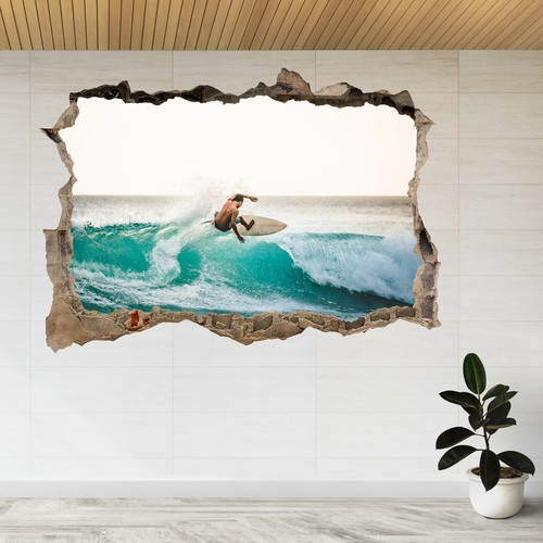 Surfer riding waves bali 3d - surfer,