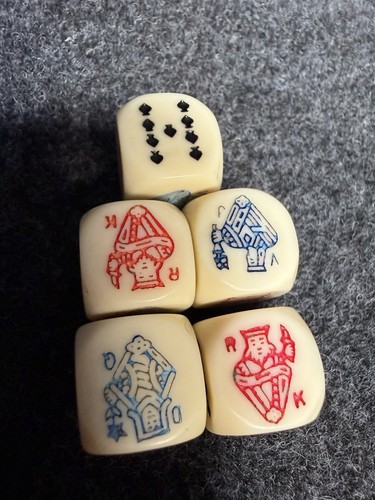 Vintage poker dice playing - poker,