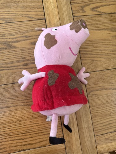 Peppa pig muddy puddles teddy - pig,