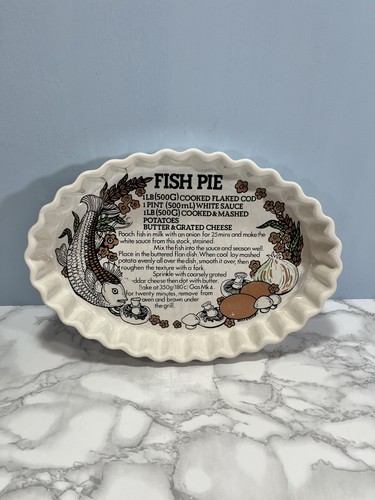 Vintage fish pie recipe - vintage,