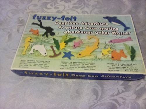 Retro fuzzy felt deep sea - felt,