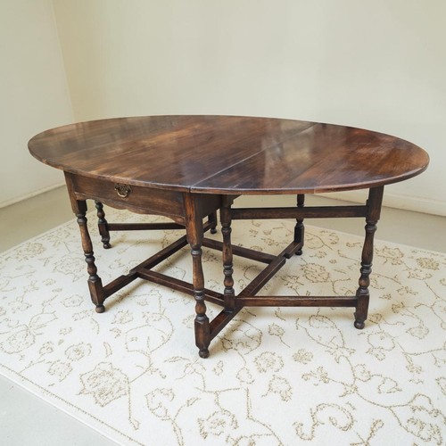 Large antique oak drop leaf - large,