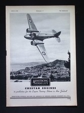 Original 1940 Advert Armstrong Siddeley Cheetah Aircraft Engines