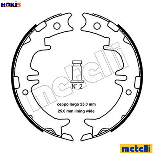 Brake shoe set parking - brake,