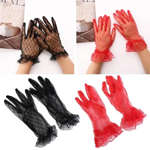 1pair elegant thin gauze lace - 1pair,