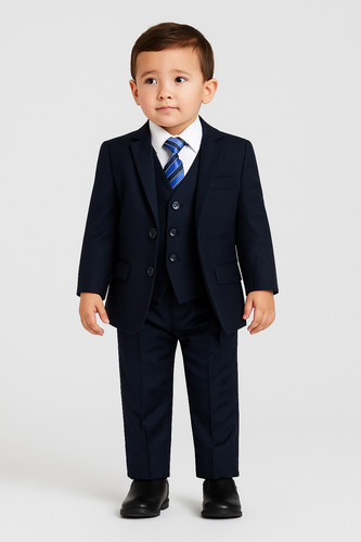 Boys navy suit children - boys, blue