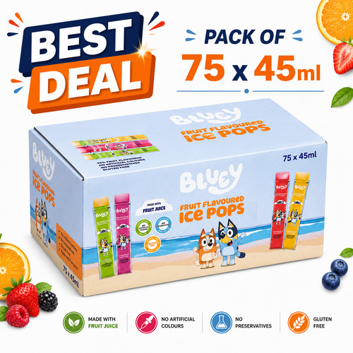 Bluey fruit flavoured ice pops - bluey,