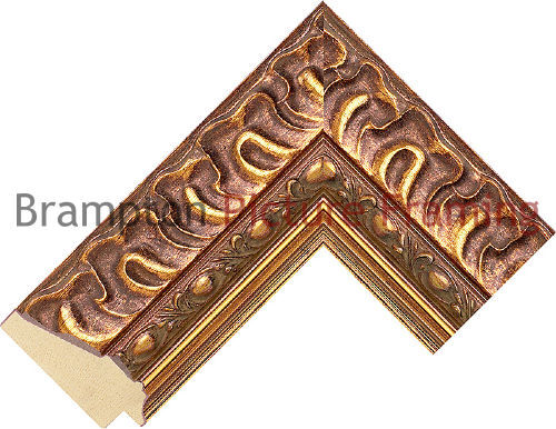 65mm wide gold - gold, wood