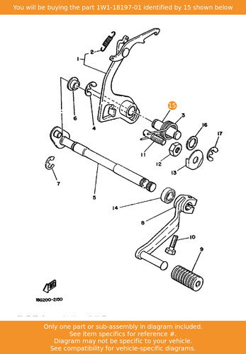 Yamaha shaft 1w1 - 1w1-18197-01, oem