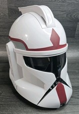 Star Wars Clone Trooper Helmet Red Stripe Voice Changer 2008 Hasbro