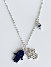 Sterling Silver 925 Blue Hand