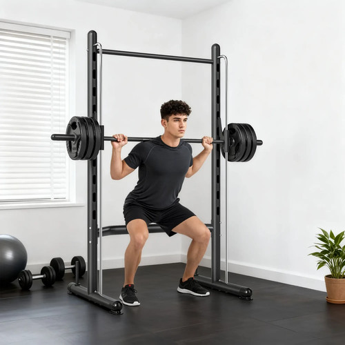 Squat deadlifts pull bar - pull,