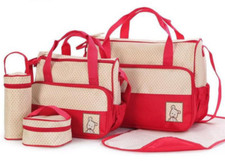 Baby Nappy Changing Bag Set 5pcs Mummy Maternity Hospital Diaper Bag Handbag UK