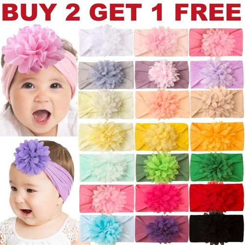 Baby girls hair bands - girls, chiffon