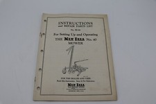 New Idea Instruction Manual Parts List M-141 No 40 Sickle Bar Mower Setup