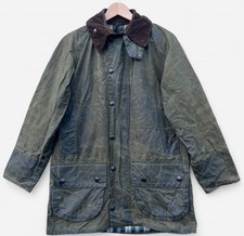 Barbour A150 Beaufort Men's Vintage 1988 Green Wax Jacket - C36 91 cm