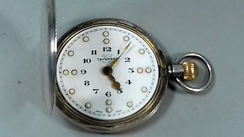 Antique silver hunter tavannes - silver,