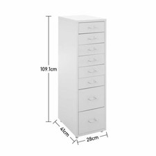 Chest 3/4/5/6/8/10 Drawer Filing Cabinet Garage Office Metal Storage Draw Unit