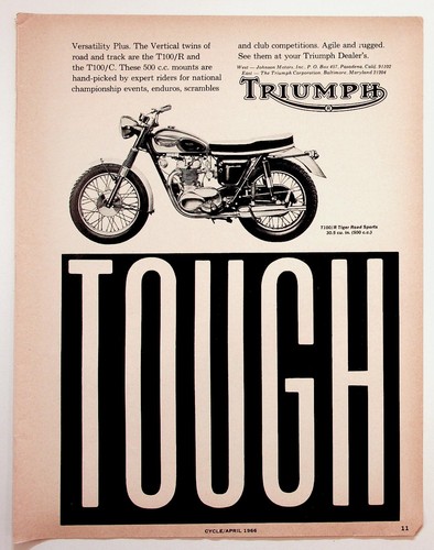 1966 triumph t100 - triumph, tiger