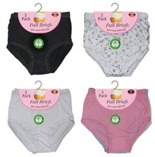 Ladies 3 Pack Full Mama Briefs