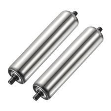 2 Pcs Conveyor Roller(Silver, 2 Inch Dia, 10 Inch Length)