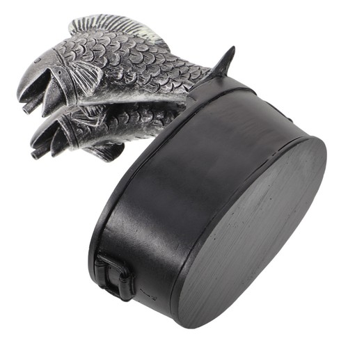 Black resin fountain jar - resin,