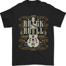 Rockstar Rock n Roll Guitar Skull Music Mens T-Shirt 100% Cotton