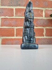 Greg Wolf Canadian Inuit Carved 5" Totem Pole Figurine Frog & Bear Hand Crafted
