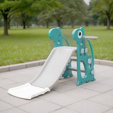 3-in-1 Toddler Slide Kids Play Climber Slide Set with Hoop Indoor Outdoor Toy