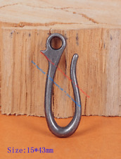 10X 43*16mm Retro Silver Belt Keyring U Hook FOB Clip for Key Chain Wallet Chain