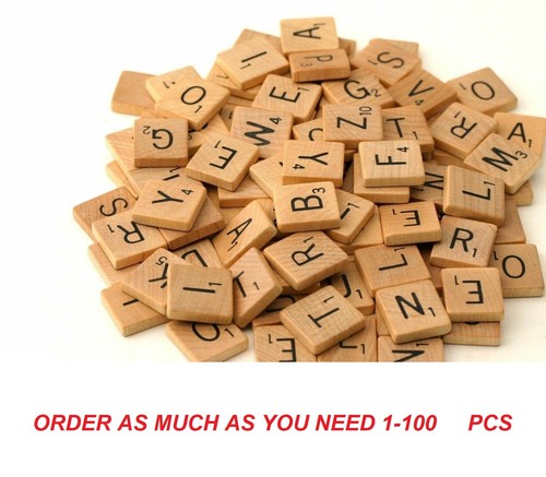100 wooden scrabble - 1-100,