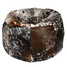 Genuine Cow Hide Beanbag Chair Foot Stool UK Made Luxury by Lambland