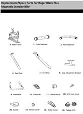 Replacement/Spare Parts For Roger Black Plus Magnetic Exercise Bike 3715A