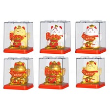Vibrant Solar Powered Lucky Cat Ornament Enhances Your Work Environment