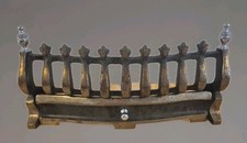 Antique Style Cast Iron Fire Basket – Decorative Fireplace Grate Heavy