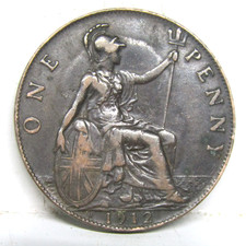 1912H One Penny Coin British