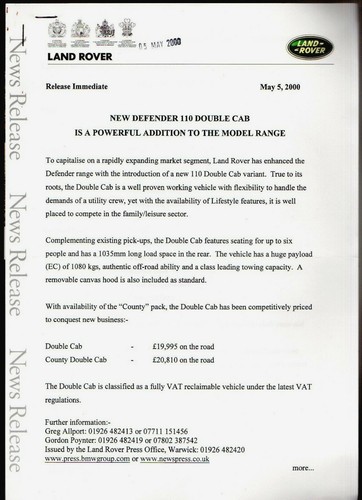 Land rover defender 110 - land,