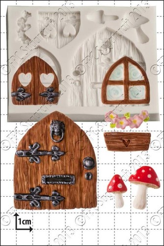 Silicone mould fairy door - fairy, &