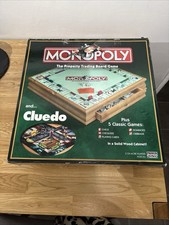 Parker Brothers 2000 Cluedo Monopoly Wooden Board Game Deluxe Compendium Lovely